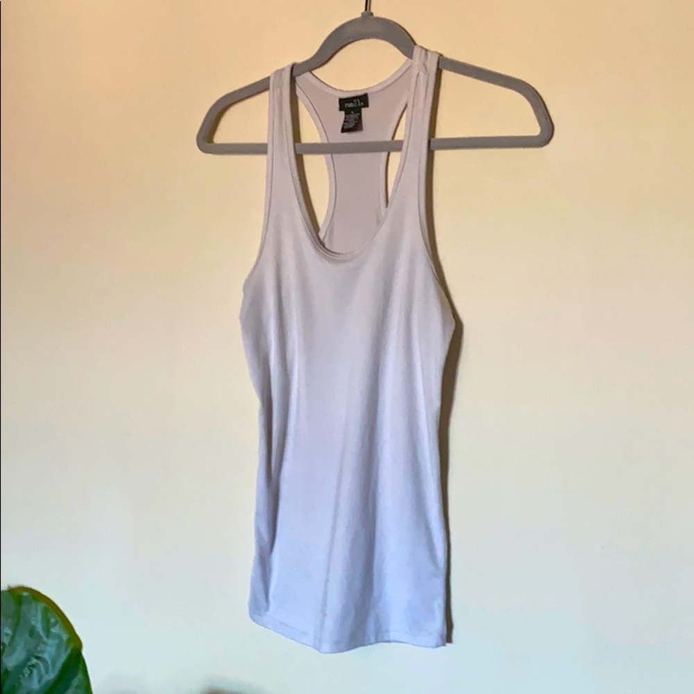 White Racerback Tank Top